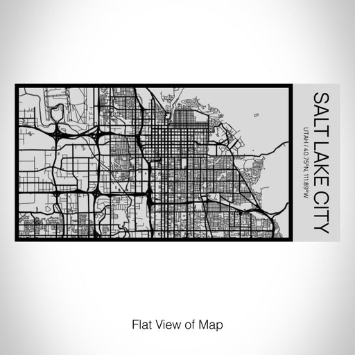 Rendered View of Salt Lake City Utah Map on 17oz Stainless Steel Insulated Cola Bottle in Stainless