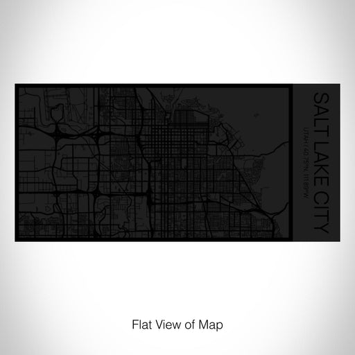 Rendered View of Salt Lake City Utah Map on 17oz Stainless Steel Insulated Cola Bottle in Stainless in Matte Black