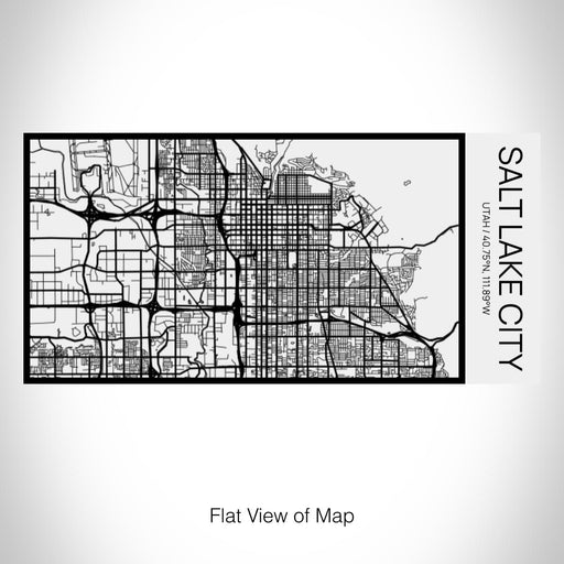 Rendered View of Salt Lake City Utah Map on 17oz Stainless Steel Insulated Cola Bottle in Stainless in Matte White