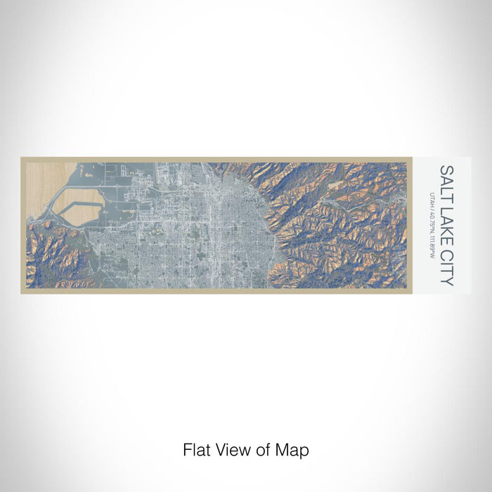 Rendered View of Salt Lake City Utah Map on 10oz Stainless Steel Insulated Cup in Afternoon with Sliding Lid