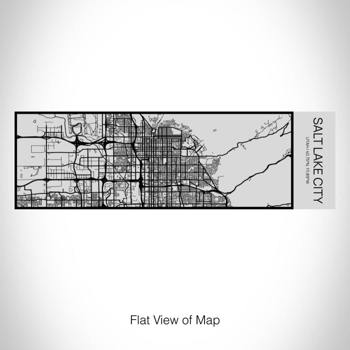 Rendered View of Salt Lake City Utah Map on 10oz Stainless Steel Insulated Cup with Sipping Lid