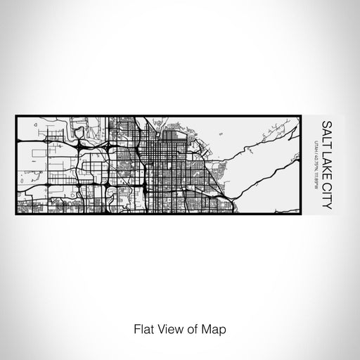 Rendered View of Salt Lake City Utah Map on 10oz Stainless Steel Insulated Cup in Matte White with Sliding Lid