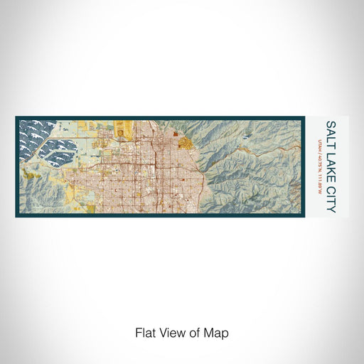 Rendered View of Salt Lake City Utah Map on 10oz Stainless Steel Insulated Cup in Woodblock with Sliding Lid