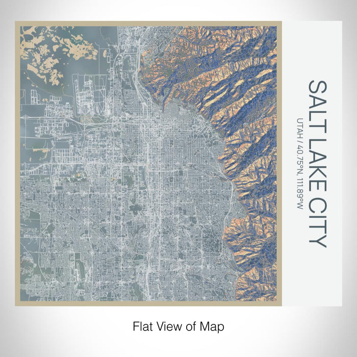 Rendered View of Salt Lake City Utah Map on 17oz Stainless Steel Insulated Tumbler in Afternoon Map Style