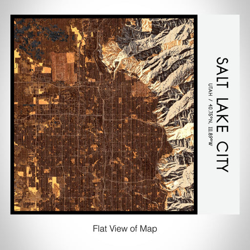 Rendered View of Salt Lake City Utah Map on 17oz Stainless Steel Insulated Tumbler in Ember Map Style