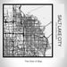 Rendered View of Salt Lake City Utah Map on 17oz Stainless Steel Insulated Tumbler in Matte White with Tactile Lines