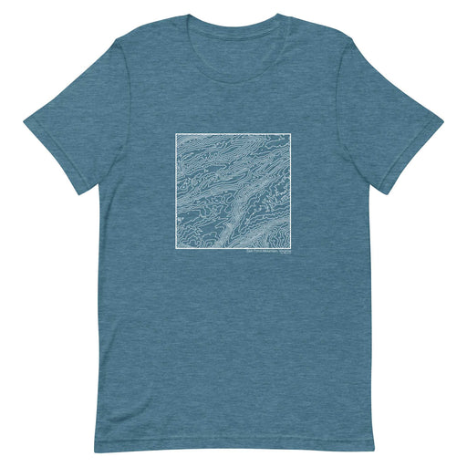 Salt Pond Mountain Virginia Topographic  Map Unisex T-Shirt with City inscription in Heather Teal