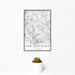 12x18 San Anselmo California Map Print Portrait Orientation in Classic Style With Small Cactus Plant in White Planter
