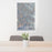 24x36 San Anselmo California Map Print Portrait Orientation in Afternoon Style Behind 2 Chairs Table and Potted Plant