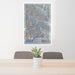 24x36 San Anselmo California Map Print Portrait Orientation in Afternoon Style Behind 2 Chairs Table and Potted Plant