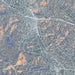 San Anselmo California Map Print in Afternoon Style Zoomed In Close Up Showing Details