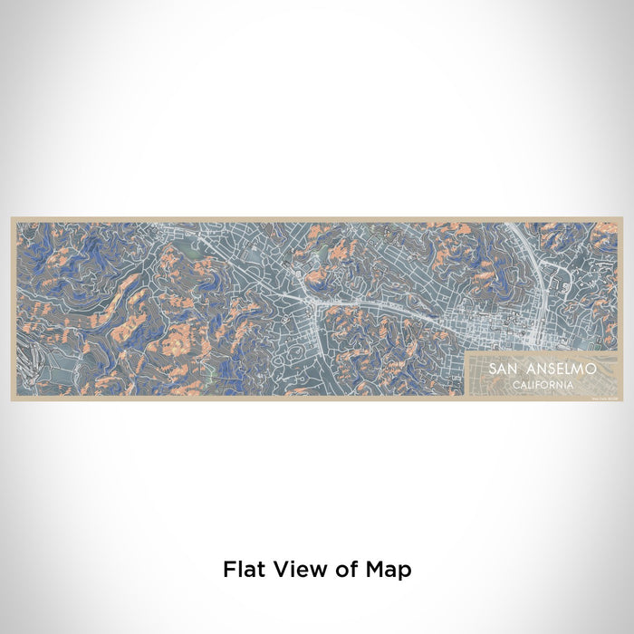 Flat View of Map Custom San Anselmo California Map Enamel Mug in Afternoon