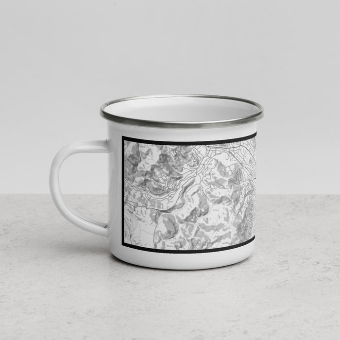 Left View Custom San Anselmo California Map Enamel Mug in Classic