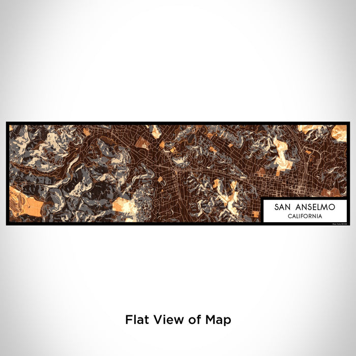 Flat View of Map Custom San Anselmo California Map Enamel Mug in Ember