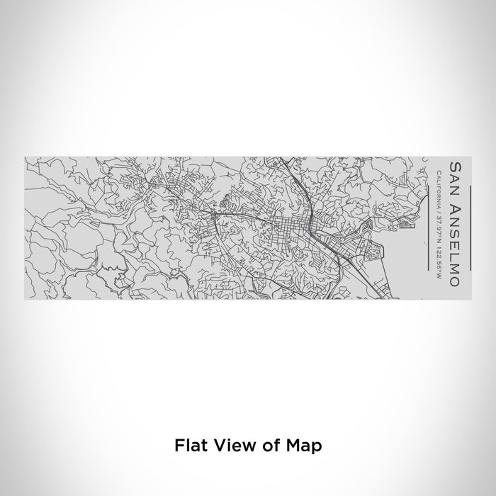 Rendered View of San Anselmo California Map Engraving on 10oz Stainless Steel Insulated Cup with Sipping Lid