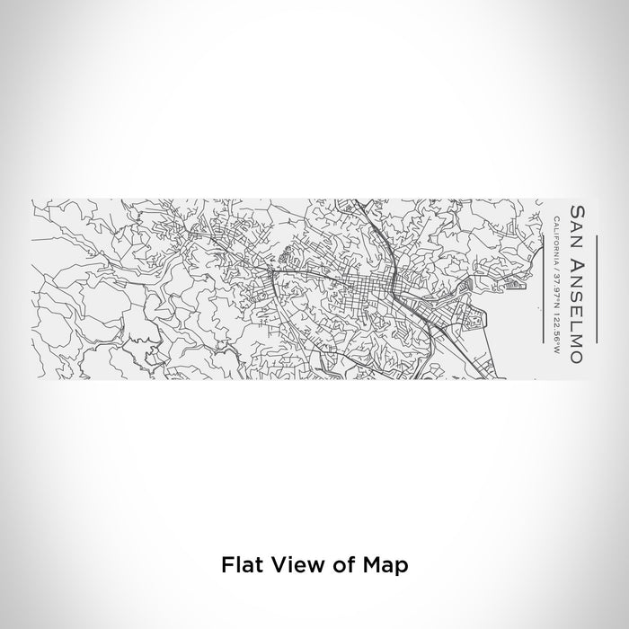 Rendered View of San Anselmo California Map Engraving on 10oz Stainless Steel Insulated Cup with Sliding Lid in White