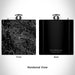 Rendered View of San Anselmo California Map Engraving on 6oz Stainless Steel Flask in Black