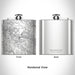 Rendered View of San Anselmo California Map Engraving on 6oz Stainless Steel Flask