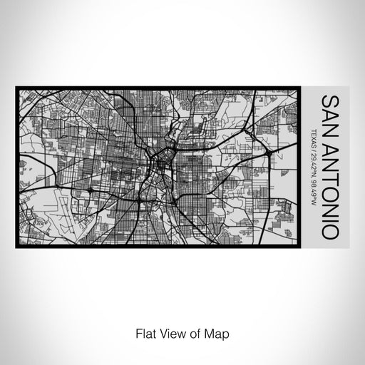 Rendered View of San Antonio Texas Map on 17oz Stainless Steel Insulated Cola Bottle in Stainless