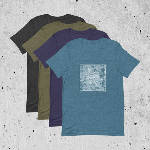 San Antonio Texas  Map Unisex T-Shirts in Multiple Colors