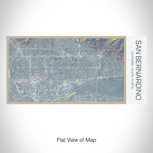 Rendered View of San Bernardino California Map on 17oz Stainless Steel Insulated Bottle with printed afternoon style map