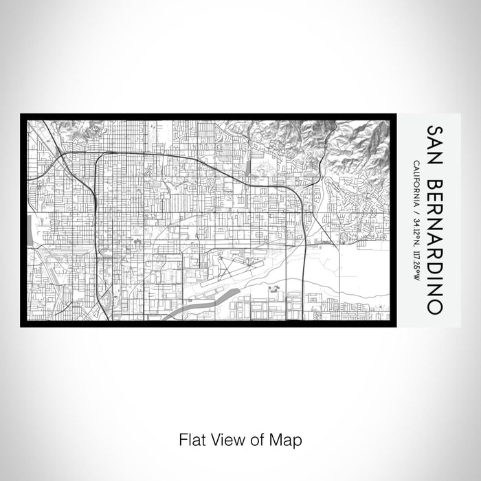 Rendered View of San Bernardino California Map on 17oz Stainless Steel Insulated Bottle with printed classic style map