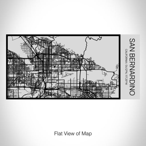 Rendered View of San Bernardino California Map on 17oz Stainless Steel Insulated Cola Bottle in Stainless