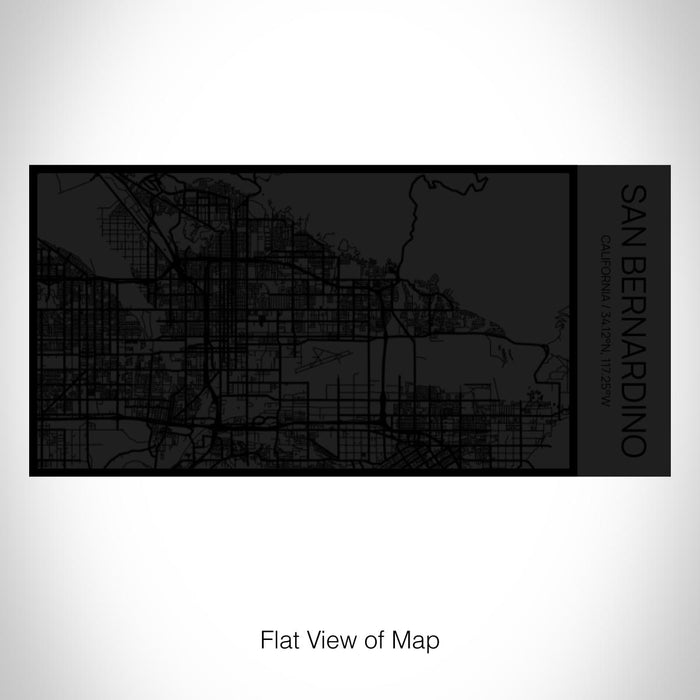 Rendered View of San Bernardino California Map on 17oz Stainless Steel Insulated Cola Bottle in Stainless in Matte Black