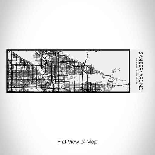 Rendered View of San Bernardino California Map on 10oz Stainless Steel Insulated Cup in Matte White with Sliding Lid