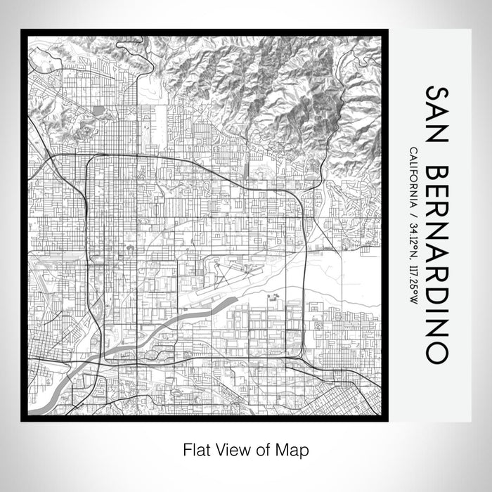 Rendered View of San Bernardino California Map on 17oz Stainless Steel Insulated Tumbler in Classic Map Style