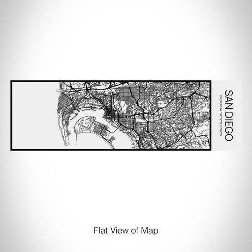 Rendered View of San Diego California Map on 10oz Stainless Steel Insulated Cup in Matte White with Sliding Lid