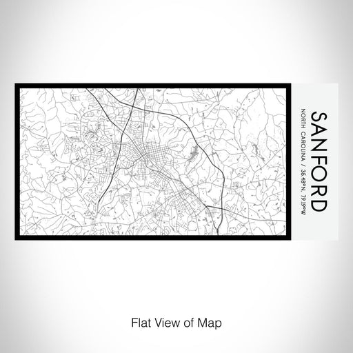 Rendered View of Sanford North Carolina Map on 17oz Stainless Steel Insulated Bottle with printed classic style map