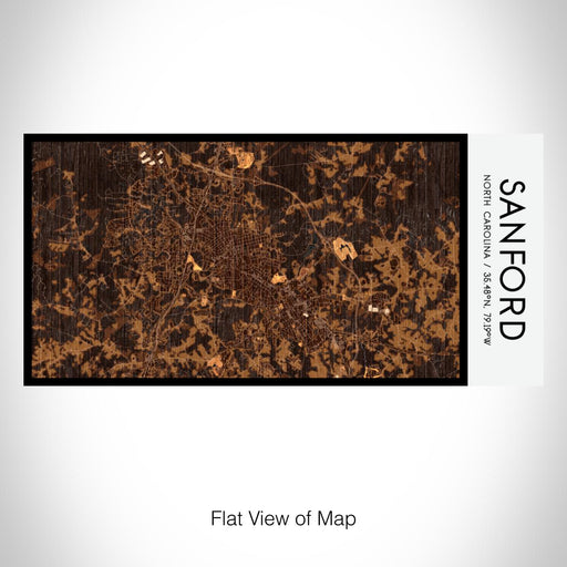 Rendered View of Sanford North Carolina Map on 17oz Stainless Steel Insulated Bottle with printed ember style map