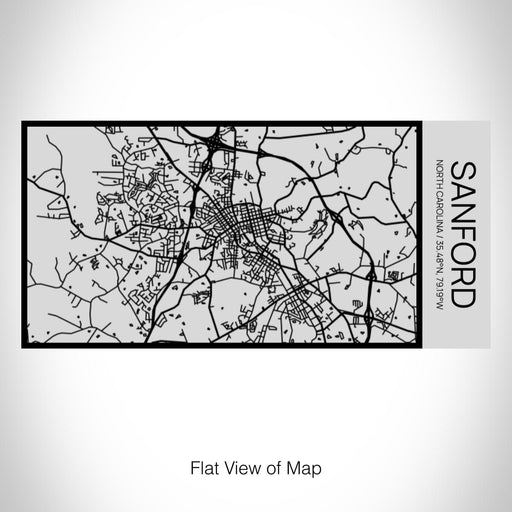 Rendered View of Sanford North Carolina Map on 17oz Stainless Steel Insulated Cola Bottle in Stainless