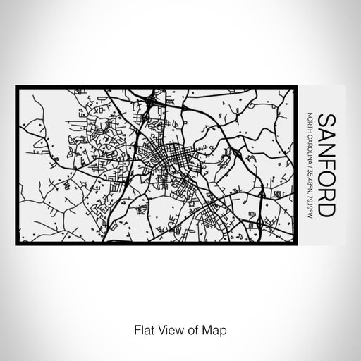 Rendered View of Sanford North Carolina Map on 17oz Stainless Steel Insulated Cola Bottle in Stainless in Matte White