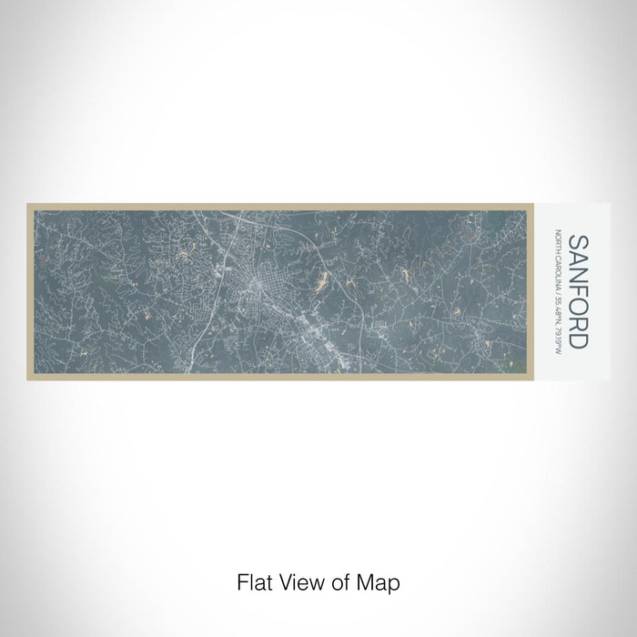 Rendered View of Sanford North Carolina Map on 10oz Stainless Steel Insulated Cup in Afternoon with Sliding Lid