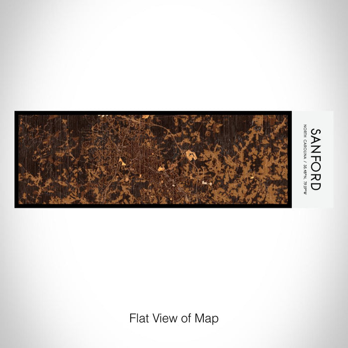 Rendered View of Sanford North Carolina Map on 10oz Stainless Steel Insulated Cup in Ember with Sliding Lid