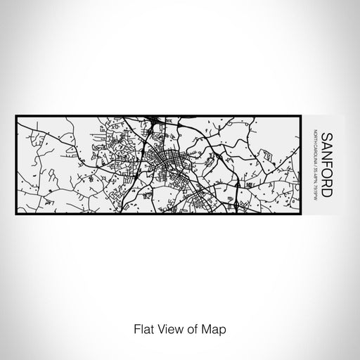 Rendered View of Sanford North Carolina Map on 10oz Stainless Steel Insulated Cup in Matte White with Sliding Lid
