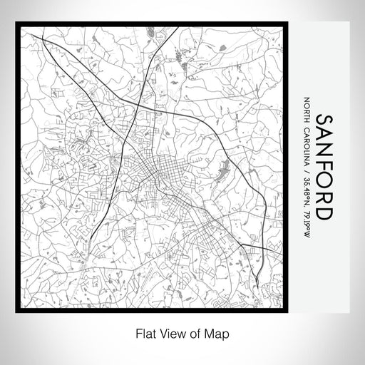 Rendered View of Sanford North Carolina Map on 17oz Stainless Steel Insulated Tumbler in Classic Map Style