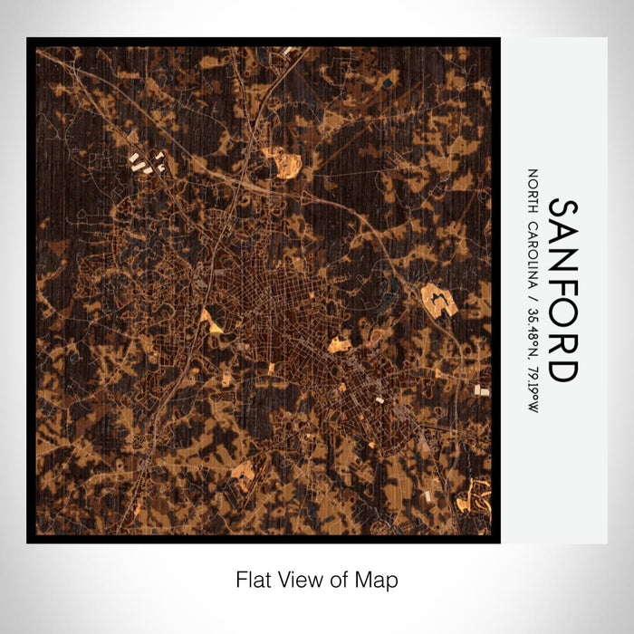 Rendered View of Sanford North Carolina Map on 17oz Stainless Steel Insulated Tumbler in Ember Map Style