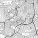 San Francisco California Map Print in Classic Style Zoomed In Close Up Showing Details