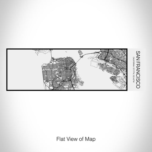 Rendered View of San Francisco California Map on 10oz Stainless Steel Insulated Cup in Matte White with Sliding Lid