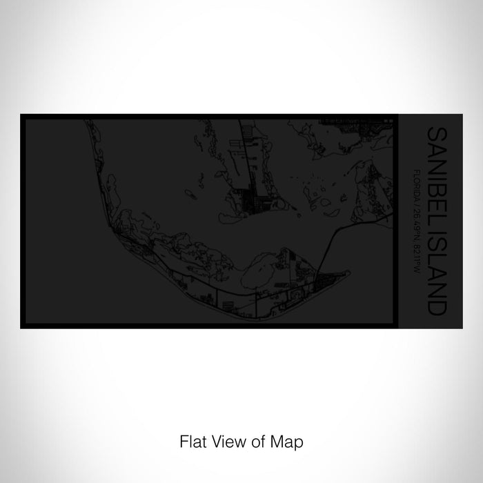 Rendered View of Sanibel Island Florida Map on 17oz Stainless Steel Insulated Cola Bottle in Stainless in Matte Black