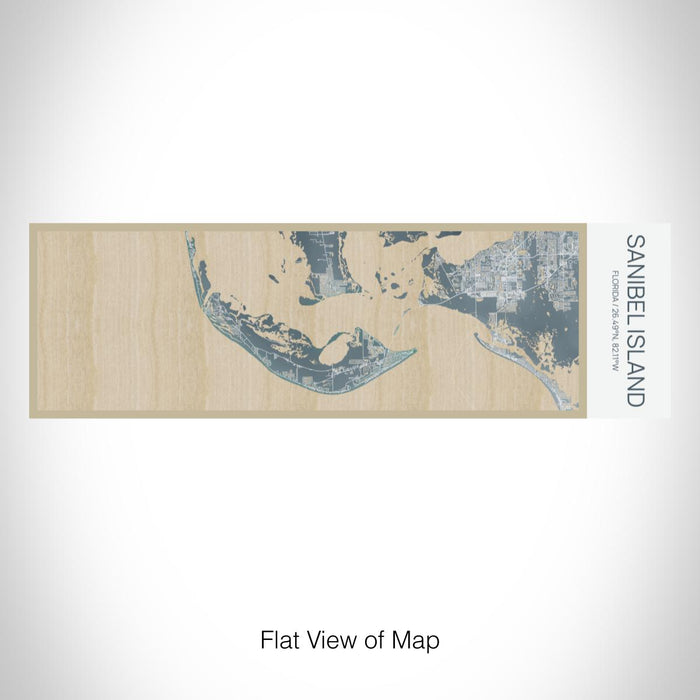 Rendered View of Sanibel Island Florida Map on 10oz Stainless Steel Insulated Cup in Afternoon with Sliding Lid