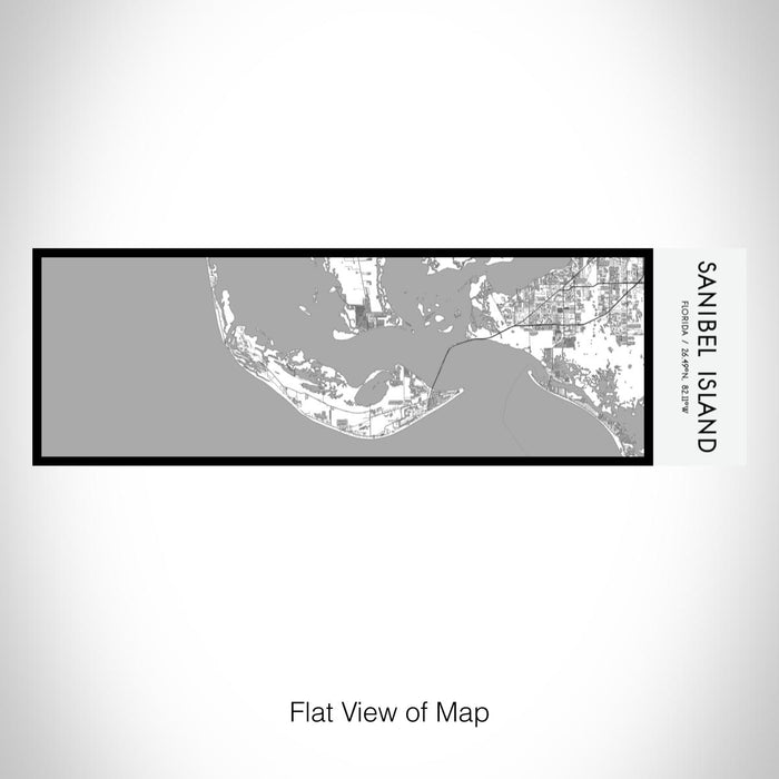 Rendered View of Sanibel Island Florida Map on 10oz Stainless Steel Insulated Cup in Classic with Sliding Lid