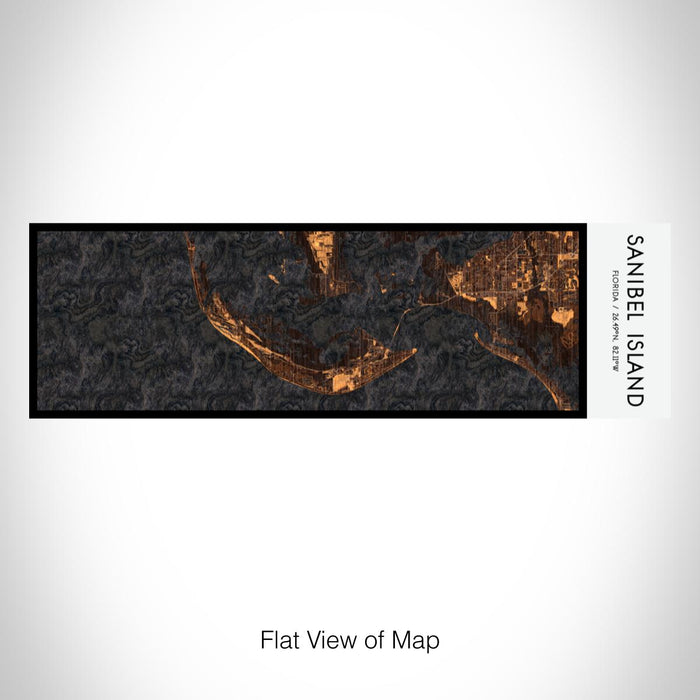 Rendered View of Sanibel Island Florida Map on 10oz Stainless Steel Insulated Cup in Ember with Sliding Lid
