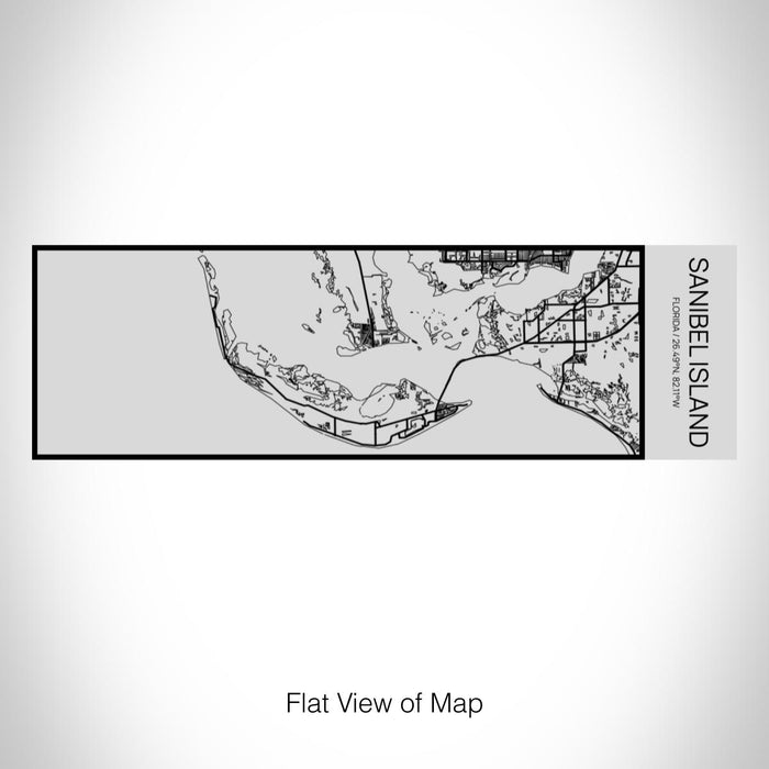 Rendered View of Sanibel Island Florida Map on 10oz Stainless Steel Insulated Cup with Sipping Lid