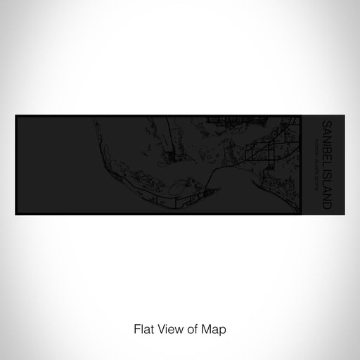 Rendered View of Sanibel Island Florida Map on 10oz Stainless Steel Insulated Cup in Matte Black with Sliding Lid
