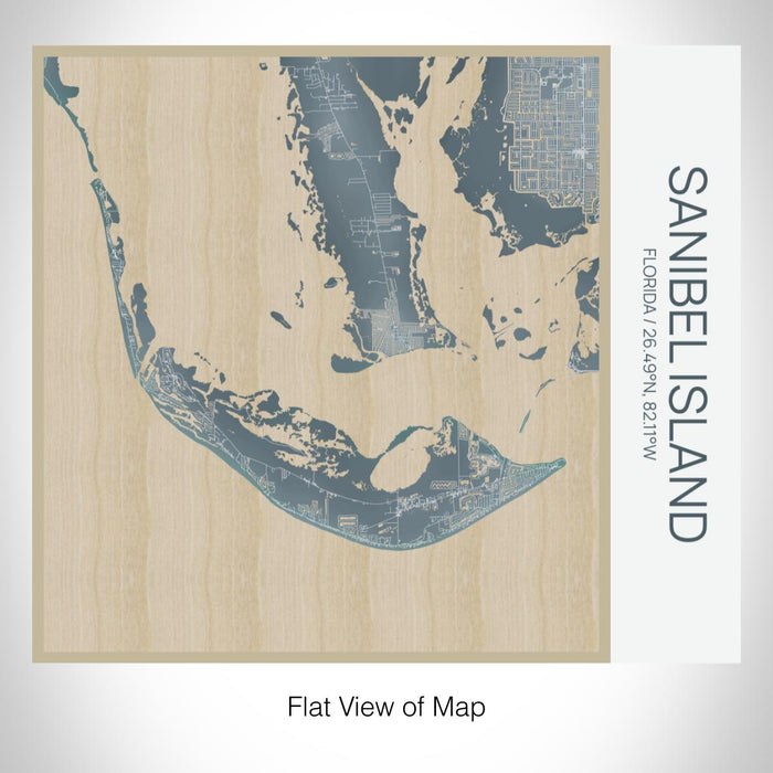 Rendered View of Sanibel Island Florida Map on 17oz Stainless Steel Insulated Tumbler in Afternoon Map Style