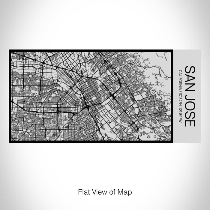 Rendered View of San Jose California Map on 17oz Stainless Steel Insulated Cola Bottle in Stainless